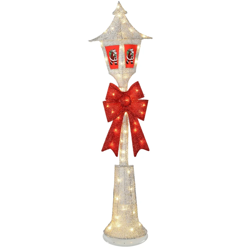 WeRChristmas 5ft Victorian Style Pre-Lit Lamp Post - White