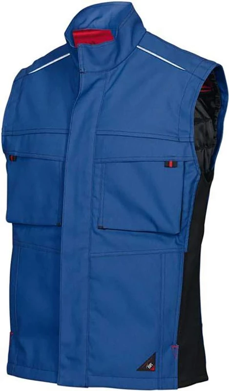 BP 1786-555-13 Thermal Waistcoat, Padded With Thermal Quilted Lining, 295,00 G/M², Fabric Blend, Royal Blue/Black, Size Xl