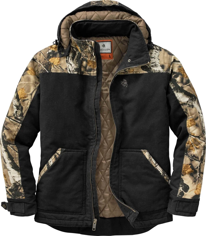 Legendary Whitetails Men's Canvas Cross Trail Workwear Coat, Black, S