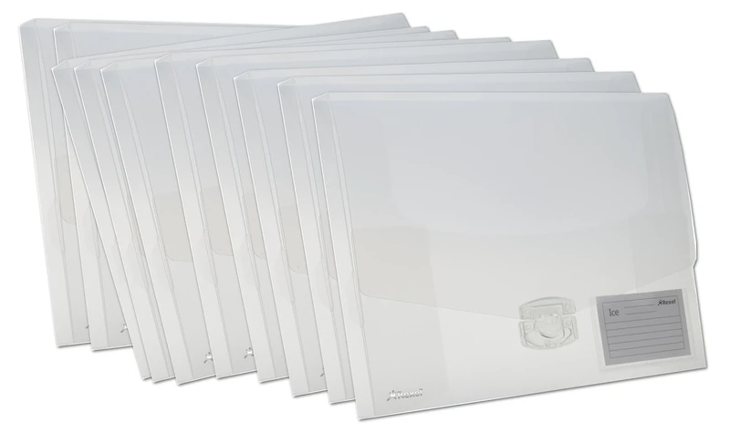 Rexel A4+ 40mm Clear Ice Document Boxes (Pack of 10)