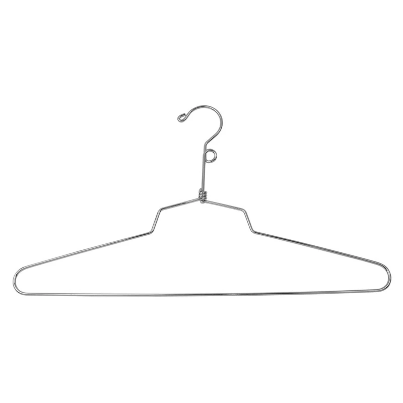 16" Steel Combination Hanger w/Vinyl Cushion Clips and Loop Hook - Chrome Finish,Pack Size - 100