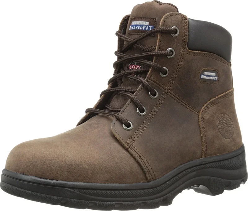 Skechers Women's Workshire Peril Boot Industrial, Dark Brown, 6 UK