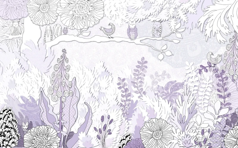 Komar V8-760 Vlies Fototapete Dreaming, 400 x 250 cm, 8 Bahnen Photographic Wallpaper, Purple