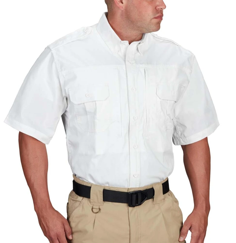 Propper Tactical Shirt - Short Sleeve - Poplin, White, x Large - Image 1