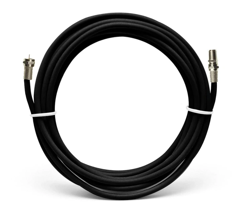 RosenetSys Virgin/Sky Extension Cable - suitable for Virgin Media (all equipment including 360, V6, Hub 3 4 and 5) and Sky & Freesat boxes Coaxial (25m Black)