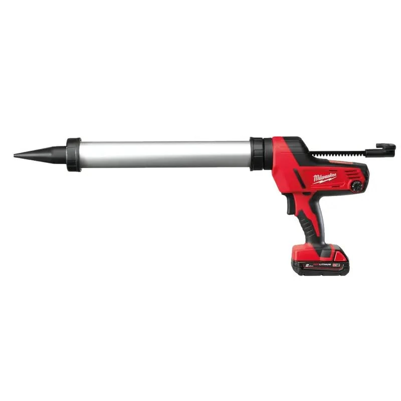 Milwaukee C18PCG/600A-201B 18v Caulk Gun Kit 600ml Tube with M18 2Ah battery, charger and bag - Image 1