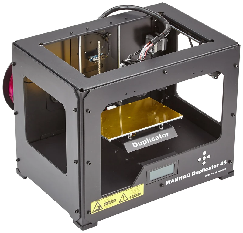 Wanhao 4S Duplicator 3D Printer, Case Dual Extruder, Metal Frame, Black