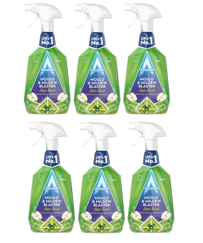 Astonish Specialist Extra Strength Mould & Mildew Stain Blaster Spray, for Fast Mould Removal, 6 x 750ml
