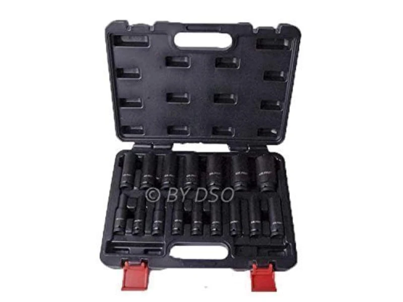 US PRO 16 Piece 1/2" inch Drive 6 Point European Deep Impact Socket Set US1340