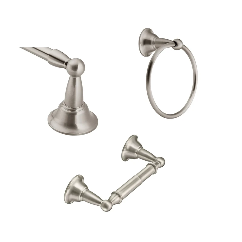 Moen DN6893BN Sage 3-Piece Decorative Bath Hardware Set, Nickel