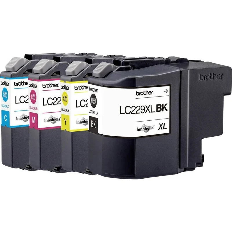 Brother Original LC229XLVALBPDR Ink Cartridges Value Pack with Security Tag consisting of 4 XL ink cartridges (black, magenta, cyan, yellow)