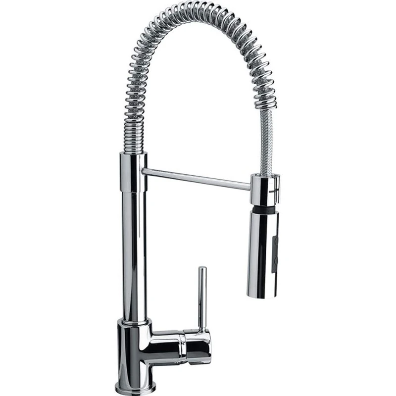 Franke Coxy Kitchen, high-Pressure tap, Single Lever Mixer, Solid Stainless Steel housing, Flexible spout with Shower Function, Hard Chrome-Plated 115.0185.417, Grey