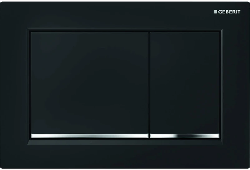Geberit 115080KM1 Omega 30 115.080.KM.1 2-volume rinse high-gloss chrome-plated/black - Image 1