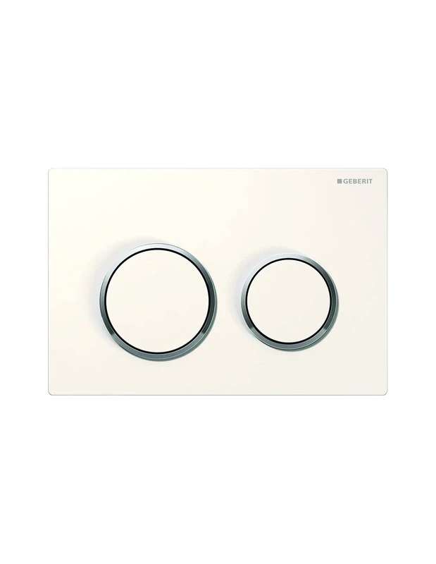 Geberit Omega 20 115085KH1 115085KH1 Actuator Plate with 2 Flush Quantities, high-Gloss Chrome-Plated/Silky-Gloss Chrome-Plated