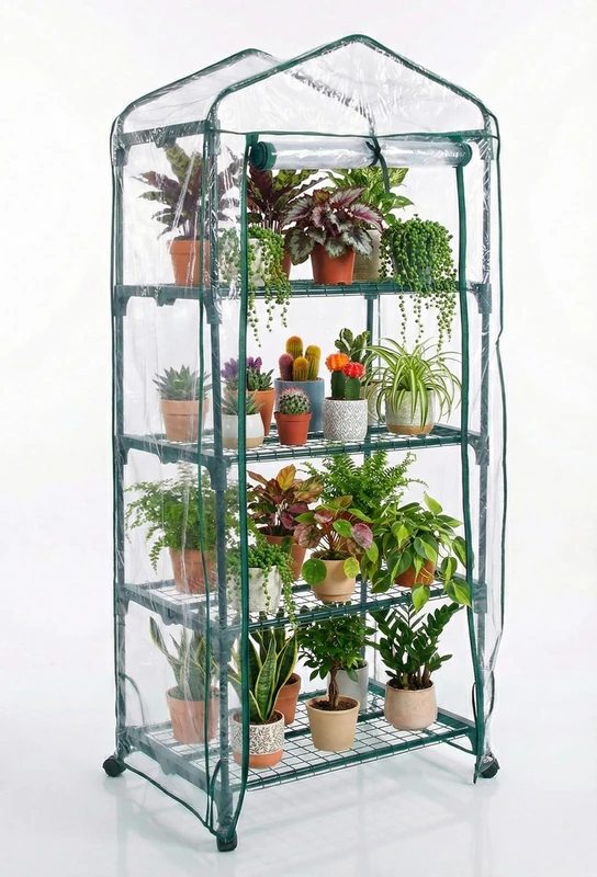 Biotop B2092 Greenhouse 4 Tier, 68 x 49 x 156 cm, transparent
