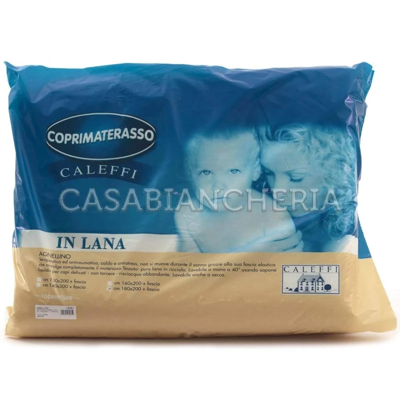 Caleffi Agnella 70481 Mattress Protector for Single Bed Pure Virgin Wool