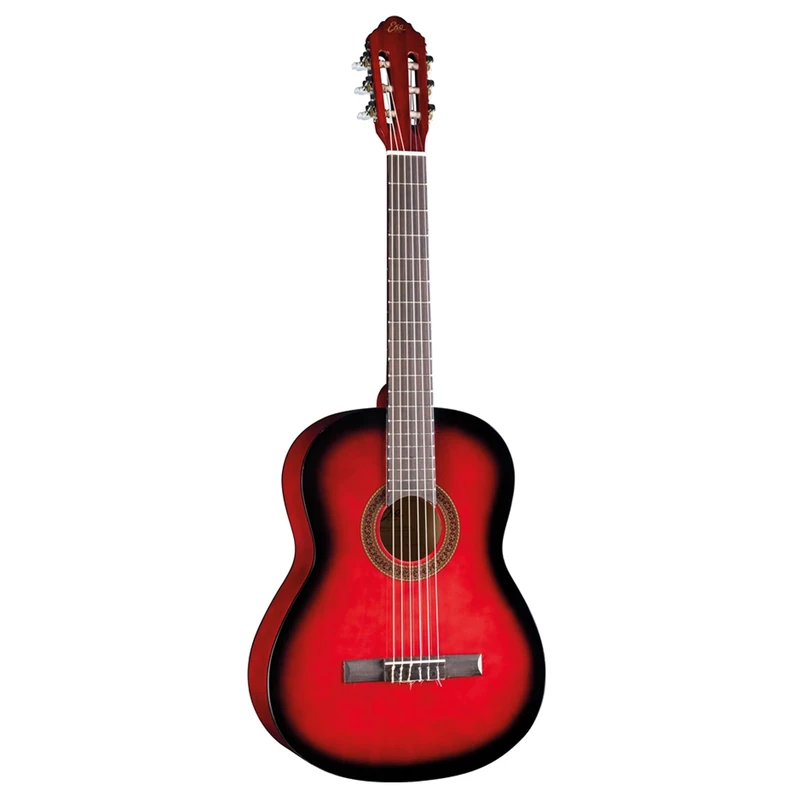 EKO GUITARS - CS-10 RED BURST, Classical Guitar Series Studio Series 4/4 Scale, Basswood Top, Laminated Basswood Bands and Back, Birch Neck and Fingerboard, Case Included, Red Burst Colour - Image 1