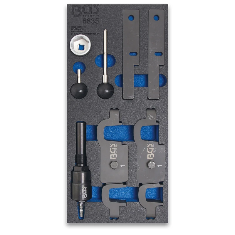BGS 8835 | Tool Tray 1/3: Engine Timing Tool Set | for Porsche Panamera, Cayenne V8 | 8 pcs.