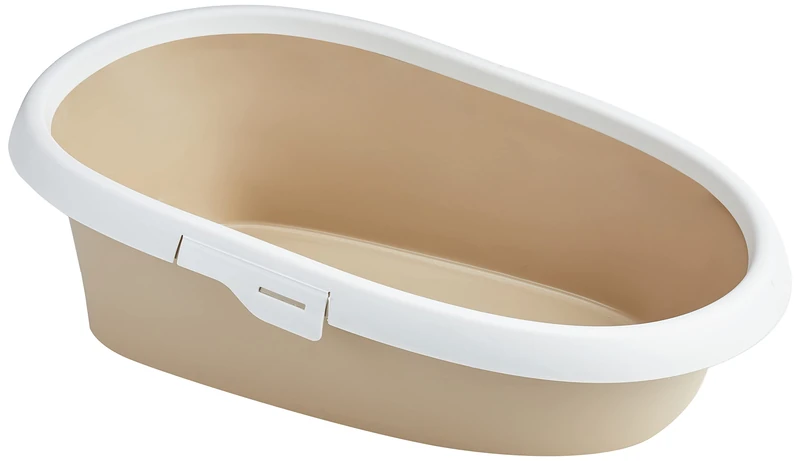 Trixie Paulo Cat Litter Tray with Rim - 58 x 39 x 17 cm Taupe - Image 1