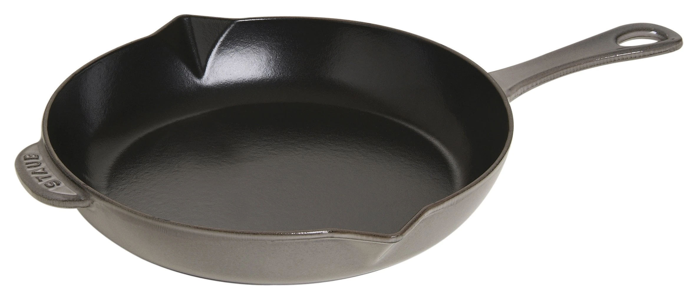STAUB 26 cm Cast Iron Frying Pan with Cast Iron Handle, Grey
