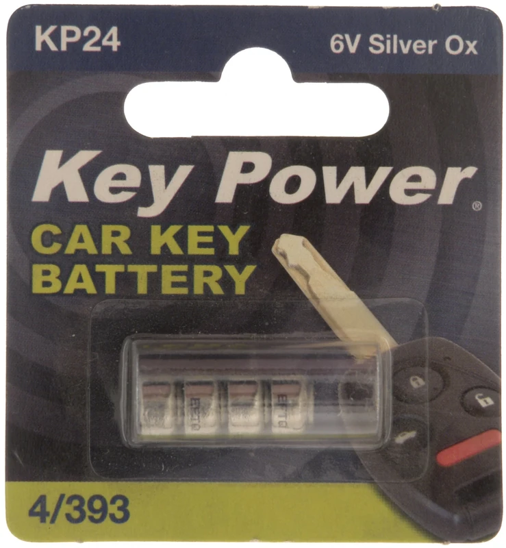 Key Power 4/393KP-BOX10 Car Key Fob Silver Oxide Battery, 6 V, Set of 10