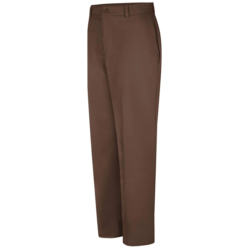 Red Kap Men's Wrinkle-Resistant Cotton Work Pant, Brown, 34x30