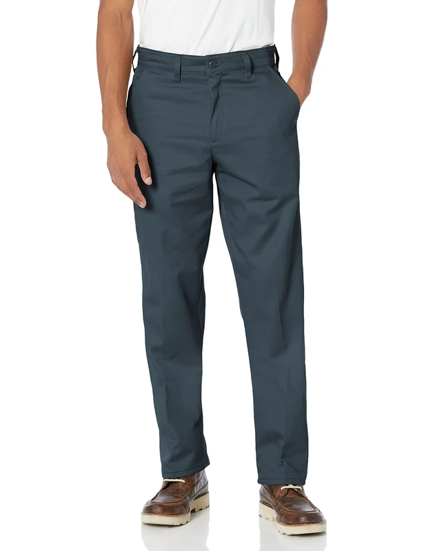 Red Kap Men's Wrinkle-Resistant Cotton Work Pant, Khaki, 34x30