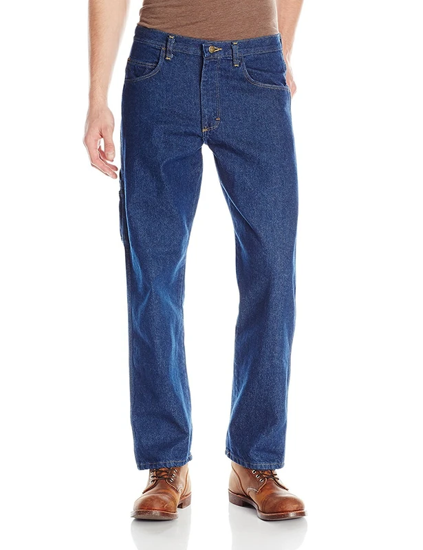 Red Kap Men's Loose-Fit Dungaree Jean Dark Wash