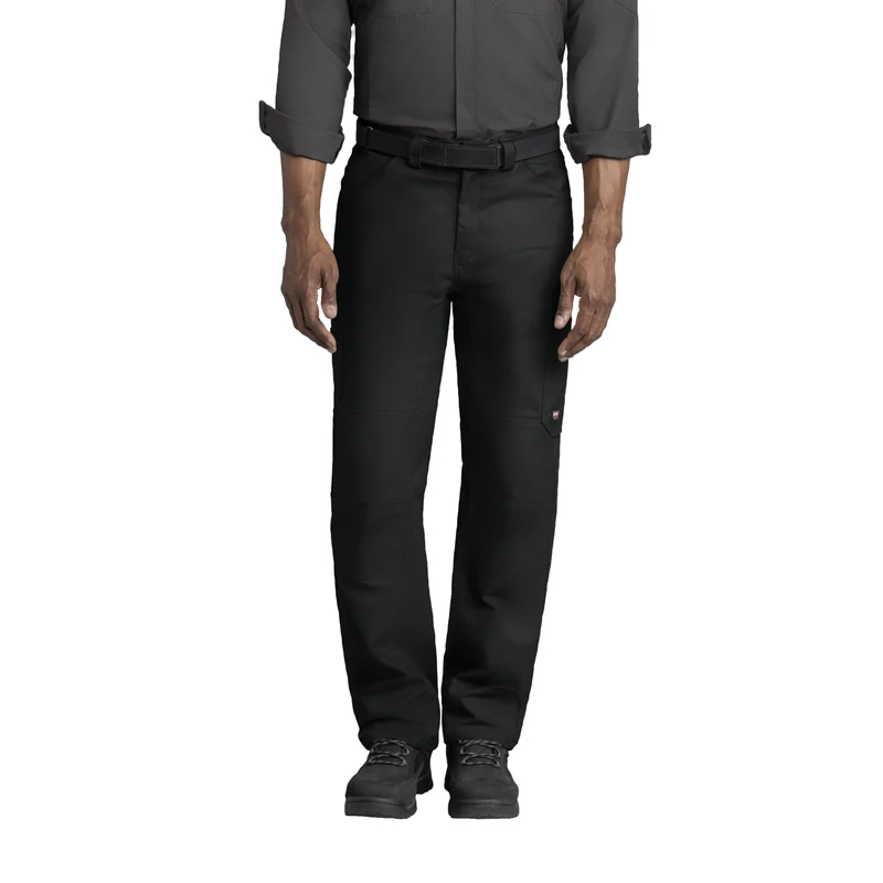 Red Kap Men's Double Knee No-Scratch Shop Pants, Black, 36W x 30L