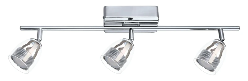 Eglo Metal Spotlight Bar, Clear, Chrome, One Size