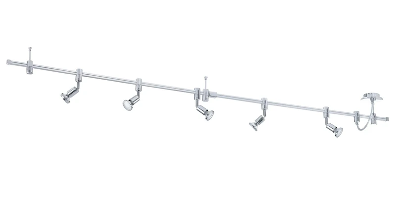 Eglo Vilanova LED Ceiling Light, Aluminium and Steel Kitchen and Living Room Lamp in Chrome, LED Spots incl. GU10 Bulbs