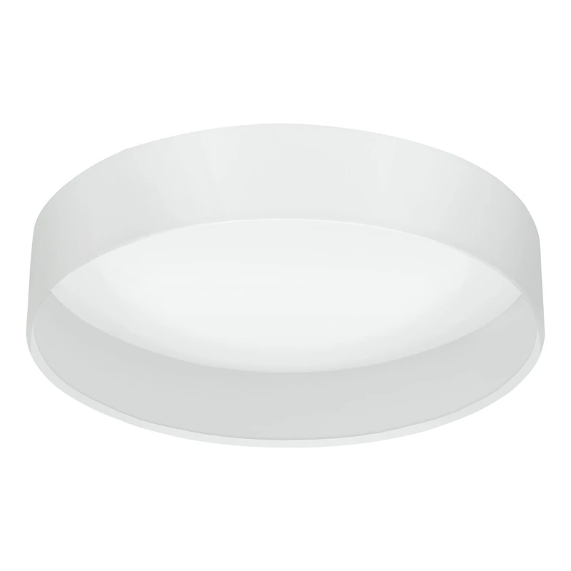 Eglo LED Ceiling Light Pasteri, 1-Flame Textile Ceiling Lamp, Material: Steel, Fabric, Plastic, Colour: White, Ø: 32 cm
