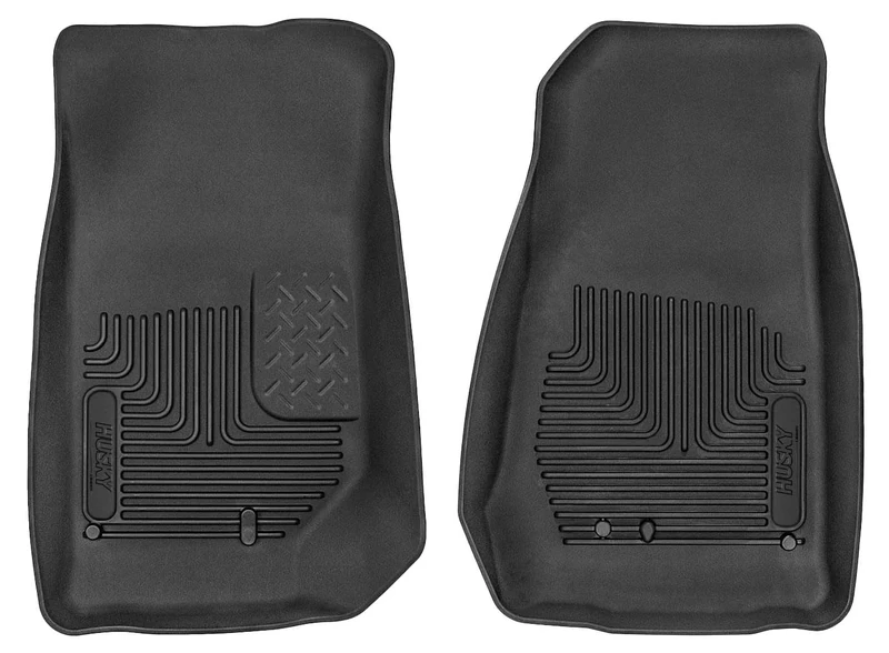 Husky Liners X-act Contour Floor Mats | Fits 2007-2018 Jeep Wrangler JK | Front Row, 2-pc Black - 53571