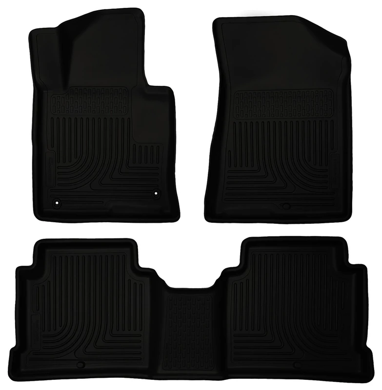 Husky Liners 99631 Fits 2015-19 Hyundai Sonata Weatherbeater Front & 2nd Seat Floor Mats, Black