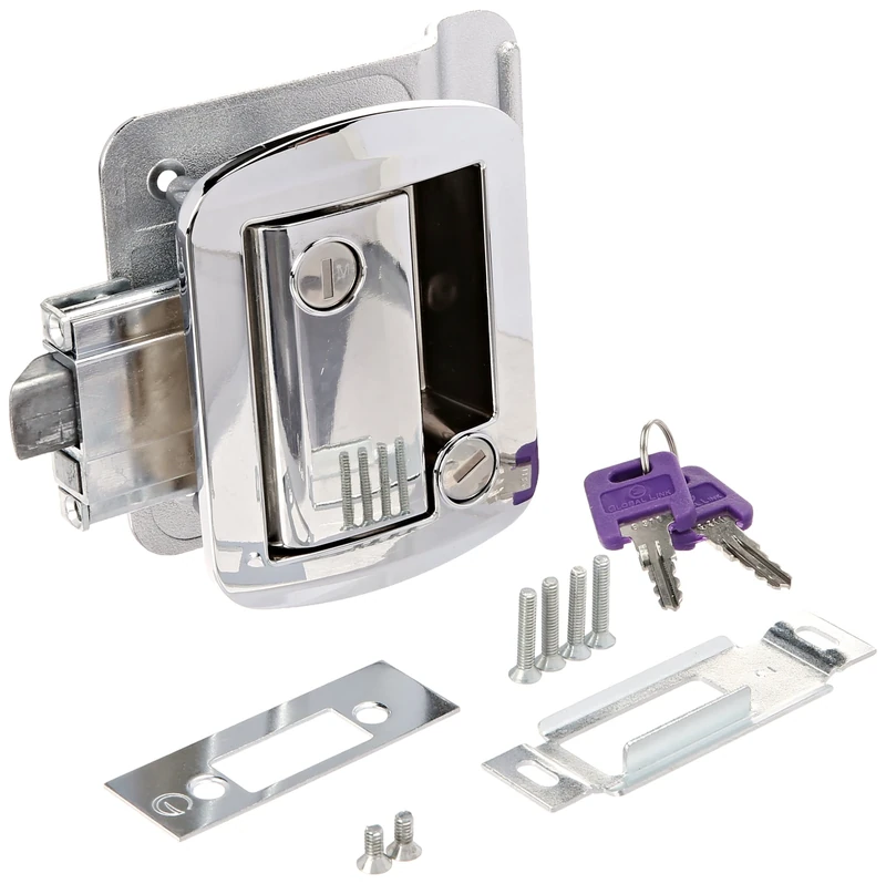 AP Products 013-572 Chrome Global Travel Trailer Entrance Lock Set