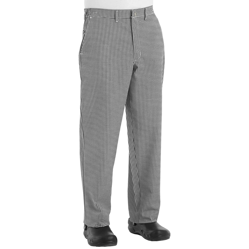 Chef Designs Men's Chef Pant, Black/White Check, 48W x 34L