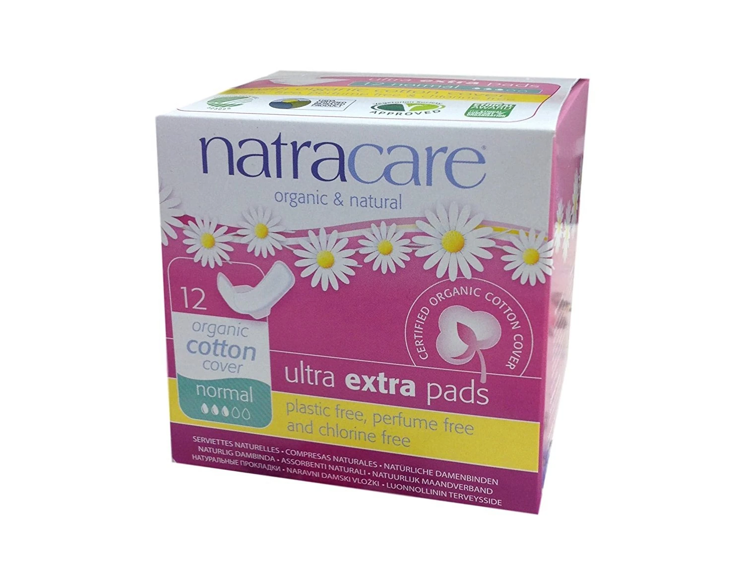 (3 Pack) Natracare Ultra Extra Pads Regular with Organic Cotton | 12 Count x 3 (36 Pads)