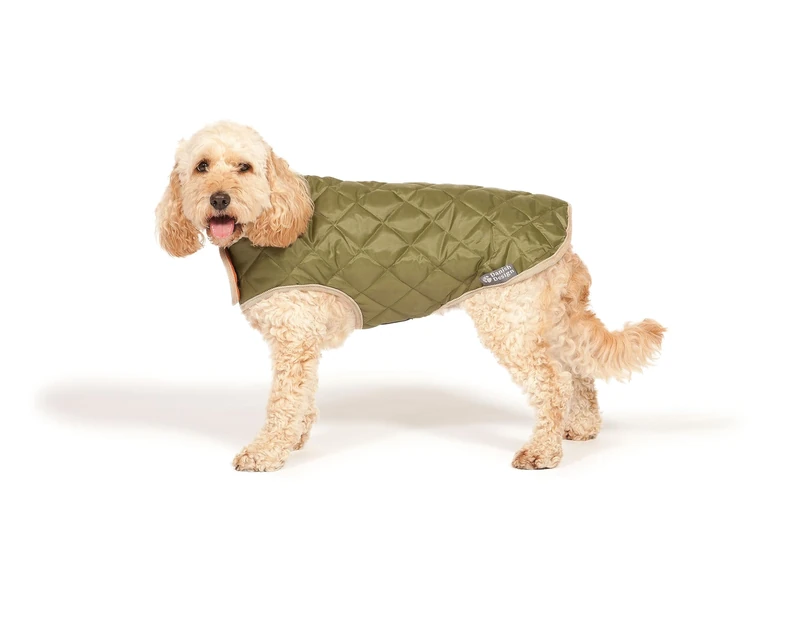 Danish Design Forest Green Diamond Quilt Shower Proof Thermal Lined Dog/Puppy Coat 28 Inch 70 cm - Image 1
