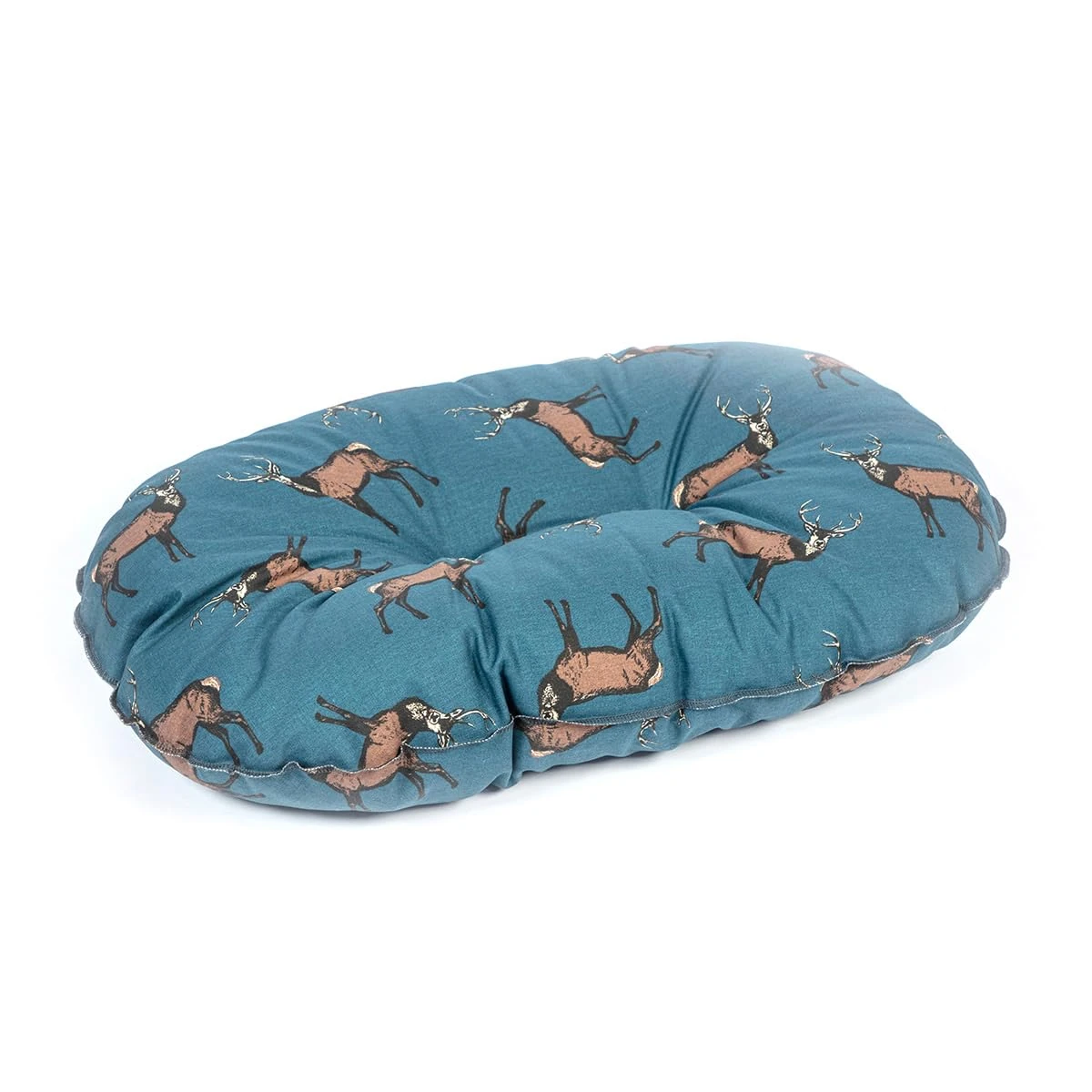 Danish Design Teal Woodland Stag Machine Washable Deep Filled Dog/Puppy Quilted Mattress 21 Inch