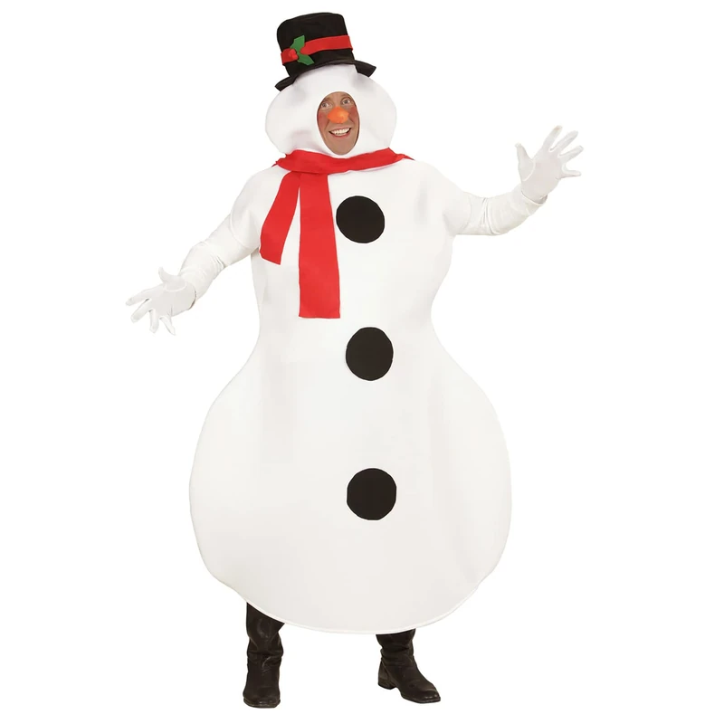 Widmann 02877 Adults Fancy Dress Snowman Costume and Nose
