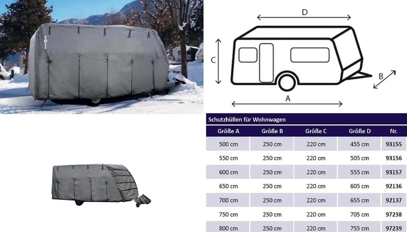 Brunner 7241466N Caravan Cover 6M, 700-750 cm