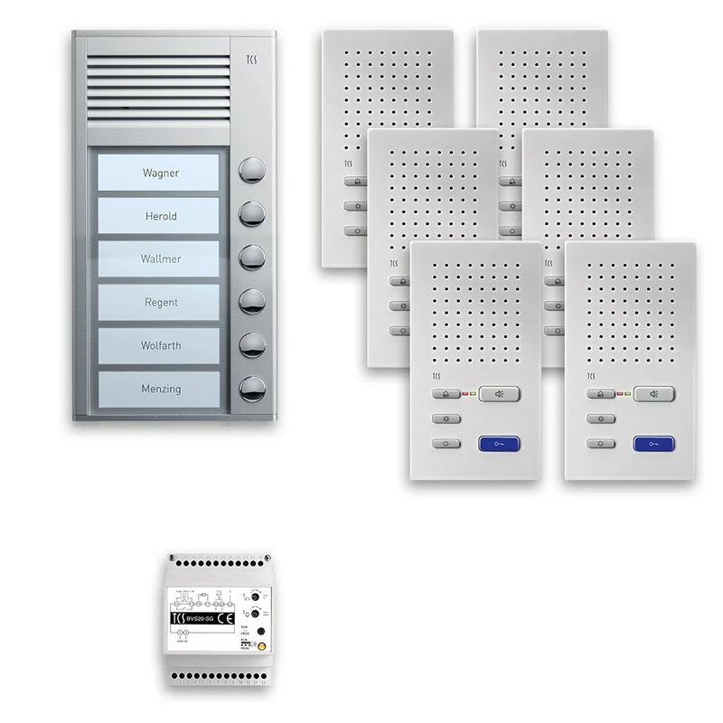 Package solution AP 6WE for hands-free calling. - Door station set 6 phones PPAF06-EN/02 - Image 1
