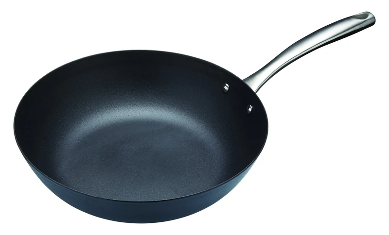 MasterClass Carbon Steel Induction-Safe Wok with PTFE, PFOA and BPA Free Non-Stick, 3 cm