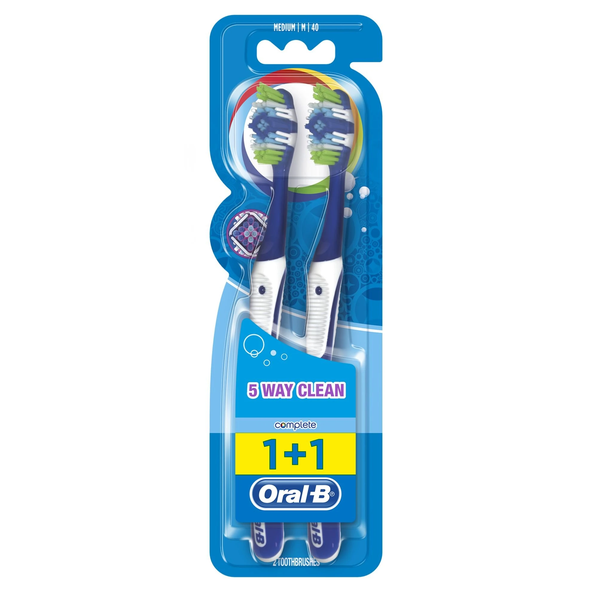 Oral-B Complete 5 Way Clean Medium Hand Toothbrush (Pack of 2)