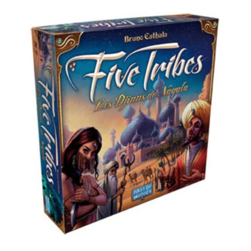 Asmodée | Five Tribes: The Jinn of Naqala | Strategic Board Game For Ages 13 | Ace of Gold 2015 | World of 1001 Nights | 2 to 4 Players | 40-80 Min | Expert Game in English | Days of Wonder