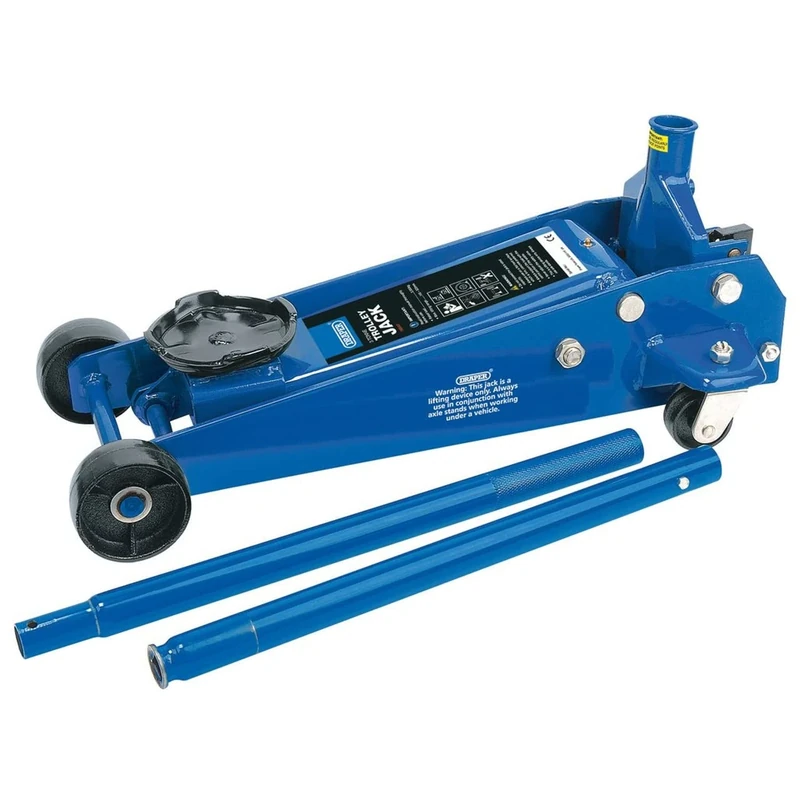 Draper 53089 Heavy Duty Trolley Jack, 3 Tonne, 720mm x 345mm x 185mm, Blue