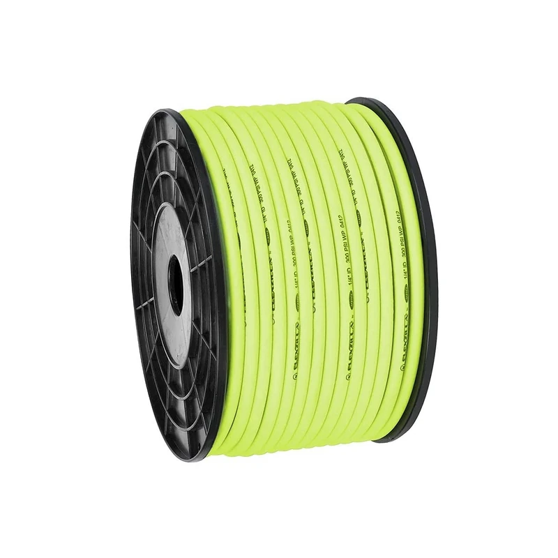 Flexzilla Pro Air Hose, Bulk Plastic Spool, 1/4 in. x 250 ft, Heavy Duty, Lightweight, Hybrid, ZillaGreen - HFZ14250YW