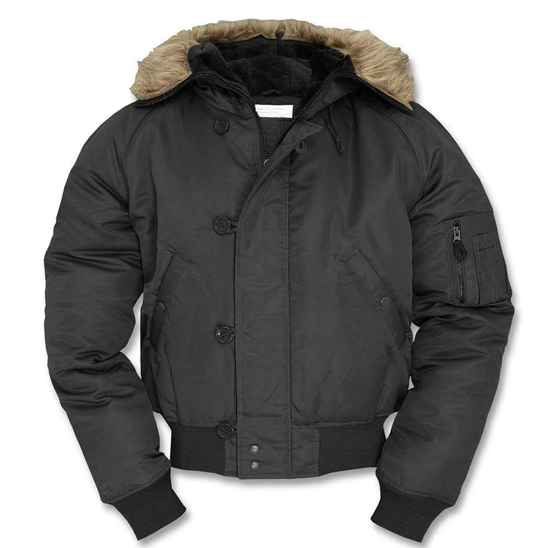 Mil-Tec Unisex Us N2b Basic Flight Jacket, Black, 3XL UK