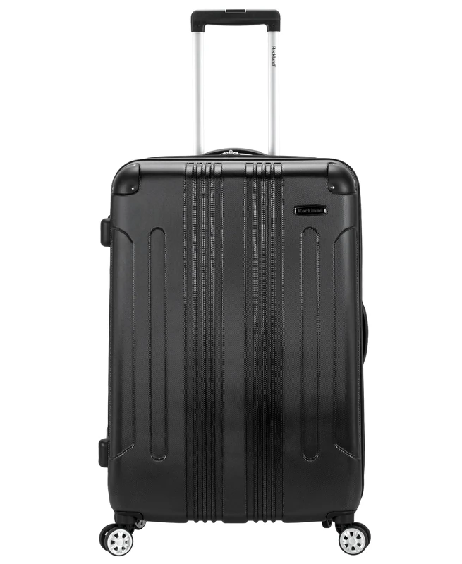 Rockland Hardside Expandable Luggage with Spinner Wheels, Multicolor, Black, Checked 28 Inch, London Hardside Expandable Luggage with Spinner Wheels