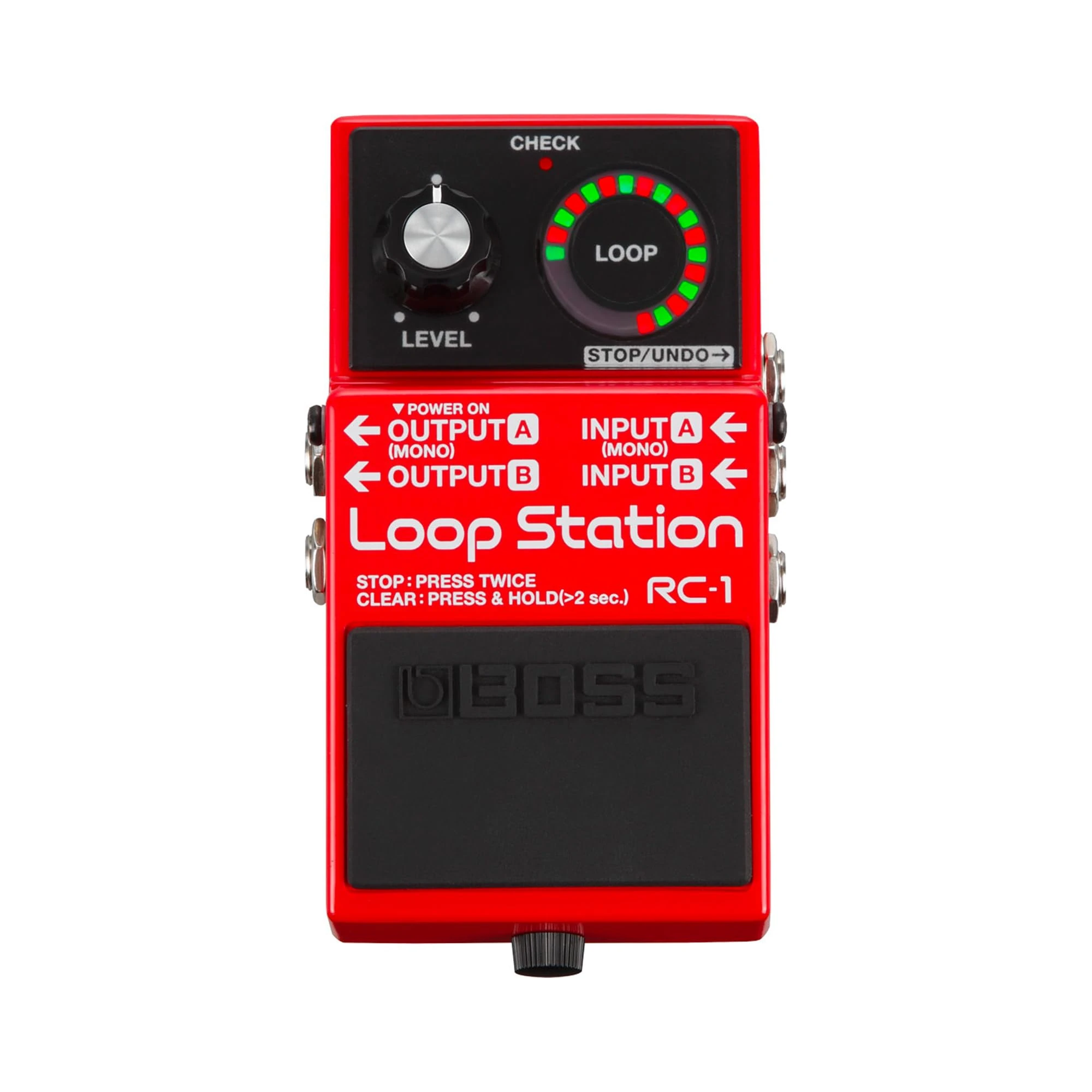 BOSS RC-1 Loop Station Pedal | Industry Standard Simple Looper for Guitar, Bass, Keyboards & More | 24-Segment LED Indicator | 12 Minutes of Record Time | Record, Playback, Overdub, Undo & Redo Loops